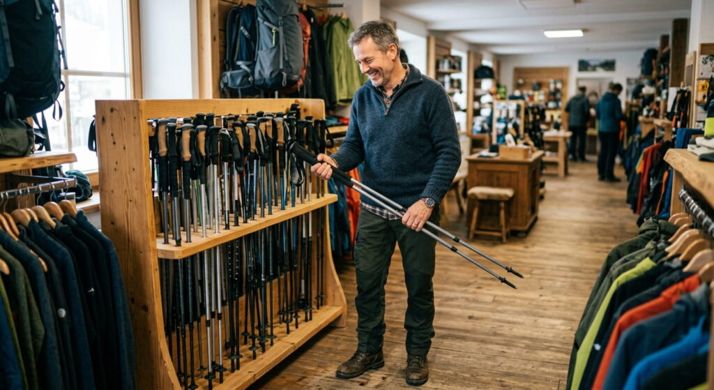 Länge Wanderstöcke Tabelle 2026 Die richtige Stocklänge nach Körpergröße